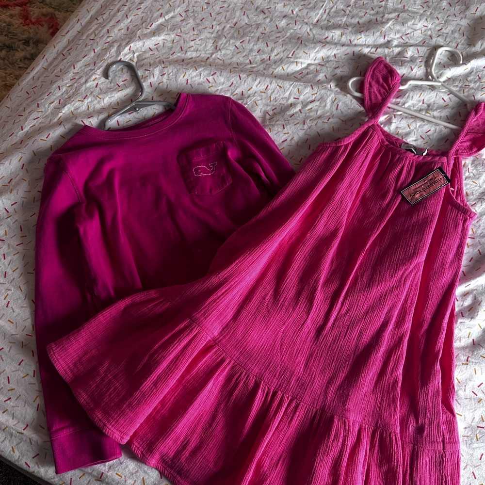 Vineyard Vines Pink Kids Dress Set